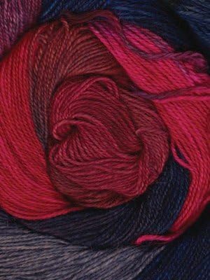 Queensland Llama Lace Hand Dyed 100% Llama Yarn (Color #11: Fuschia Blue)