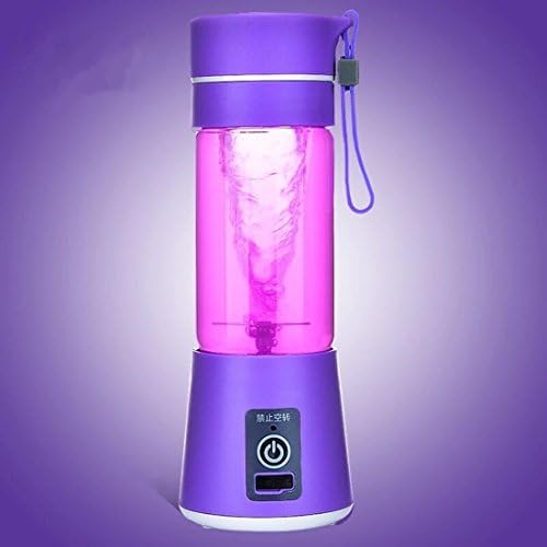 Mini Smoothie Blender Personal Juicer Extractor Glasses Cup- Portable Electric Usb Fruit Citrus Vegetable Juice Maker,380ml (Purple)