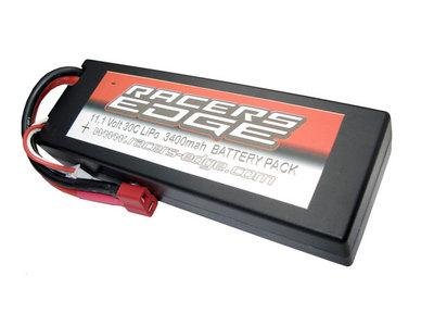 Racer's Edge 3400mAh, 30C, 11.1V LiPo Battery Pack with Deans Plug