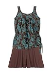 Swim 365 Plus Size Side-tie blouson 2-pc skort swimsuit Swim365