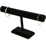 Black Velvet T-Bar Bracelet & Necklace Jewelry Display