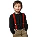HOLD'EM Suspenders for Kids - 1 Inch Suspender Perfect for Tuxedo - Red (22