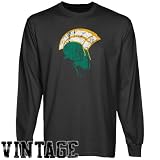 NCAA Norfolk State Spartans Charcoal Distressed Logo Vintage Long Sleeve T-shirt