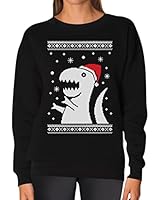 TeeStars - Big Trex Santa Ugly Christmas Sweater - Funny Xmas Women Sweatshirt