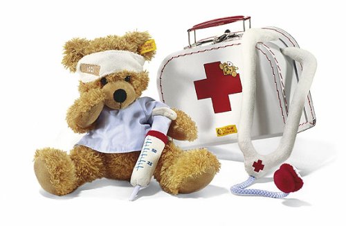 41Kp44HXrwL Pretend Play Teddy Bear Little Doctor Plush Toy Medical Set
