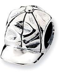 Sterling Silver Baseball Cap Charm Bead Fits Pandora Chamilia Biagi Bracelet