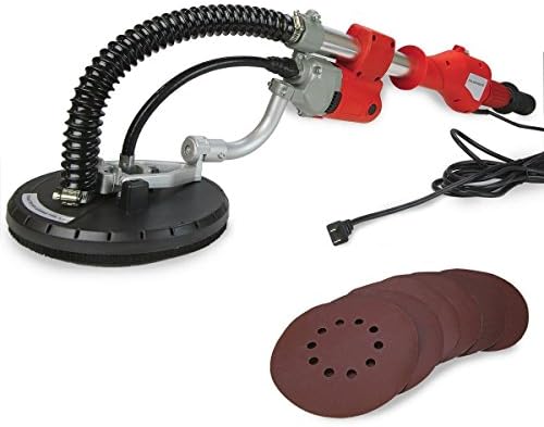 750W 5FT Adjustable Variable Speed Electric Drywall Sander 6PCS Sand Paper 110V