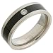 Titanium and Enamel 5pt Diamond Set Ring