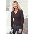 Women's Skinny Rib V-Neck Cashmere Sweater