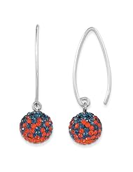 Sterling Silver Swarovski Elements Charlottesville Spirit Ball Earrings
