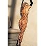Shirley of Hollywood Big Open Diamond Patterned Fishnet Bodystocking Black