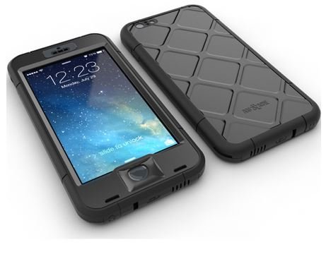 Dog and Bone Wetsuit Waterproof Slin Rugged Case for Iphone 6 Plus 5.5 Inch - (Black)