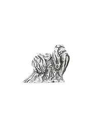 Sterling Silver Three Dimensional Shih Tzu Dog Traditional Charm