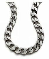 Mens Plain Necklace Silver Chain 51cm Length Model Sc31620