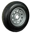 15 x 5 Silver Modular Trailer Wheel with radial ST20575R15C Tire Mounted (5-5 bolt circle)