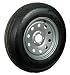 15 x 5 Silver Modular Trailer Wheel with bias ST20575D15C Tire Mounted (5-5 bolt circle)