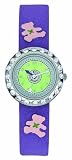 Lulu Castagnette - 38609 - Montre Fille - Quartz Analogique - Cadran Vert - Bracelet Cuir Violet