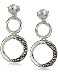 Argento Vivo "Lunar" Marcasite Figure 8 Post Earrings
