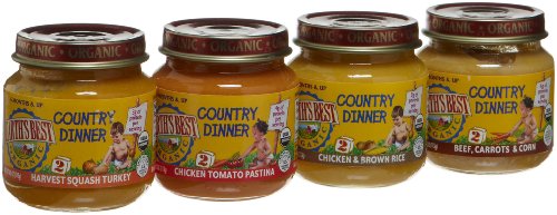 Earth's Best Organic 2nd Country Dinner Variety Pack, 4 Ounce Jars (Pack of 12)