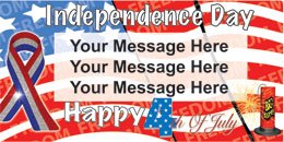 '' JULY 4th INDEPENDENCE DAY '' - CUSTOM BANNER (Variety of Sizes) by