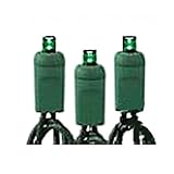 LED Holiday Light String Set, 100 Green L.E.D. Light Bulbs, Energy Efficient 8.5 Watts Total