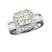 14K Two Tone Gold 1 1/4 ct. Princess Cut Diamond Fashion Ring