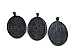 10 CleverDelights Oval Pendant Trays - Dark Black Color - 30 x 40 mm - Pendant Blanks Cameo Bezel Cabochon Settings - 30x40mm