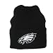 Adult NFL Philadelphia Eagles Warm Ski & Skate Roll Up Beanie / Winter Hat - One Size Fits All - Black