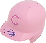 Derrek Lee Chicago Cubs Autographed Riddell Pink Mini Helmet