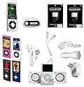Premium Essitial Bundle for iPod Nano 5th Generation 5G: Hard Grade A Crystal Case + 4 Channels FM Transmitter with Car Charger + Portable Foldable Speaker + Black Silicon Skin Case + Blue Silicon Skin Case + Pink Silicon Skin Case + Clear Silicon Skin Case + 2x Clear Skin Protector + USB Car Auto Charger + USB Home Wall Charger + USB Retractable Data Cable + 3.5mm earphone + Y-splitter