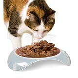Smartcat Elevated Shallow Food Dish 5 oz Wet Food Bowl Natural
