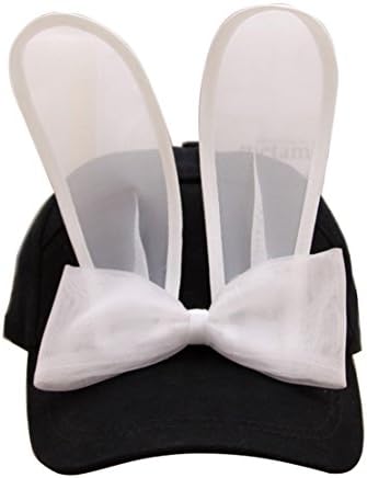 Life Star Cute Unisex Baseball Cap Korean Style Bowknot Lace Bunny Ears Hat (A)