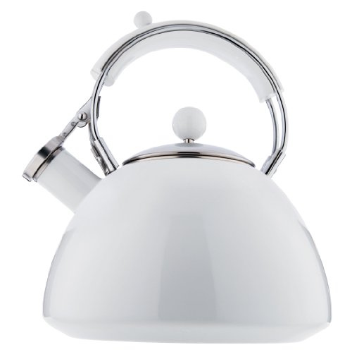 "Copco Journey 2-1/2-Quart Enamel on Steel Tea Kettle, White" "Copco Journey 2-1/2-Quart Enamel on Steel Tea Kettle, White"