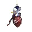 Virginia Cavaliers NCAA Striped Acrylic Football Snowman Ornament (2.75)"