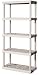 Sterilite 01558501 5-Shelf Shelving Unit, Platinum