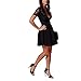 Miusol Women's Retro Hepburn Style Half Sleeve Swing Bridesmaid Dress, Black, XL