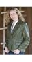 Women's Leather Jacket with Zip Pocket, 170 GREEN, Size LARGE (10/12)