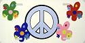 LP - 2020 Peace Sign and Flowers License Plate