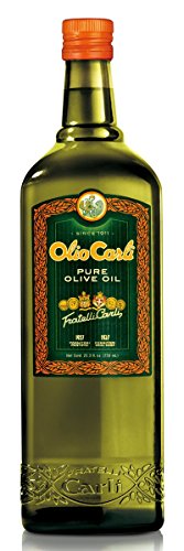 Olio Carli Pure Olive Oil. Six Three-quarter Liter (Over 25 Oz Each) Bottles