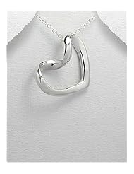 Heart Pendant Necklace In 92.5 Sterling Silver