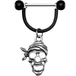 Handcrafted Genuine Pewter Pirate Nipple Ring