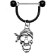 Handcrafted Genuine Pewter Pirate Nipple Ring