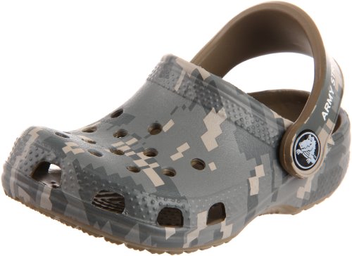 Crocs Classic Digi Camo Clog (Toddler/Little Kid/Big Kid),Army Green/Khaki,3 M US Little Kid/ 5 M US Women's