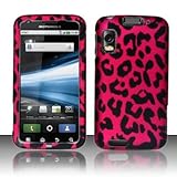 Premium Hot Pink and Black Leopard Rubberized Shield Hard Case Cover