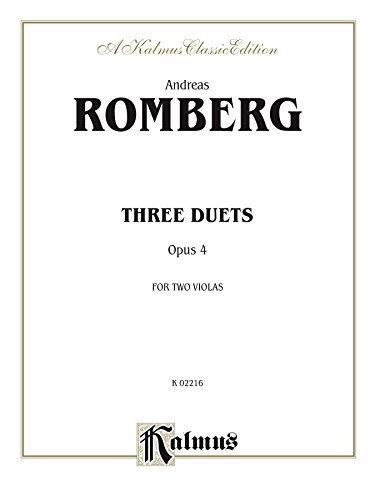 Three Duets, Op. 4: Viola Duets (Kalmus Edition)