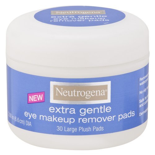 Neutrogena Eye Makeup Remover Pads, Extra Gentle, Large Plush Pads, 30 Count