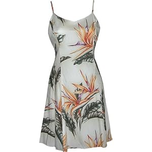 Princess Seam Tailored Fit Sun Dress - Bird of Paradise #2 Print Form Fitting A-Line Hawaiian Aloha Style 170 Sun Dress - Mini Style