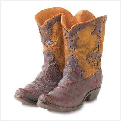 Pair of Cowboy Boots Planter