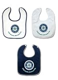 Seattle Mariners 3 Pack Snap Bib Set