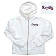 Atlanta Braves MLB Girls "Lucky" Full Zip Hooded Jacket (White)